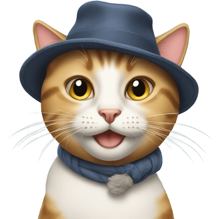 cat wearing hat emoji