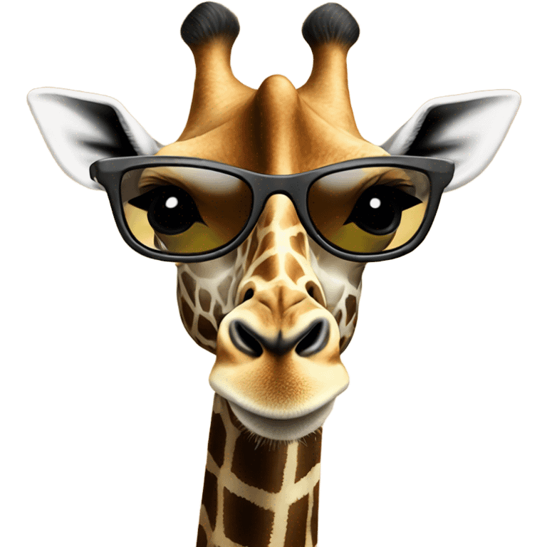 Giraffe wearing sunglasses  emoji