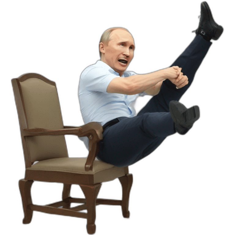 Putin falling off chair emoji