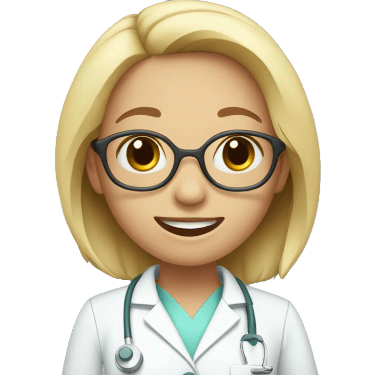 Girl being a dentist assistant  emoji