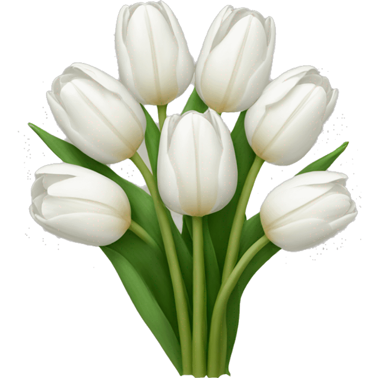 white tulip bouquet  emoji