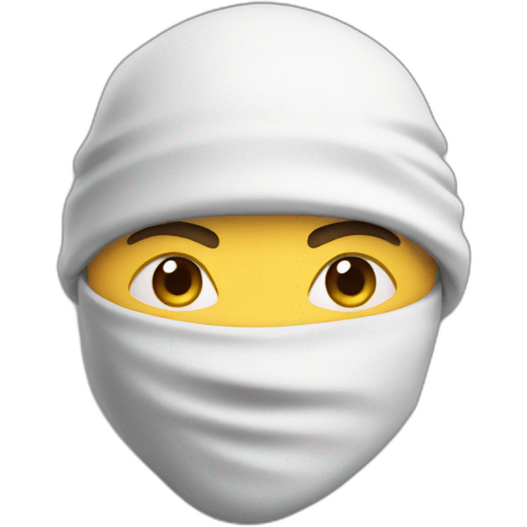 Face covered ninja emoji