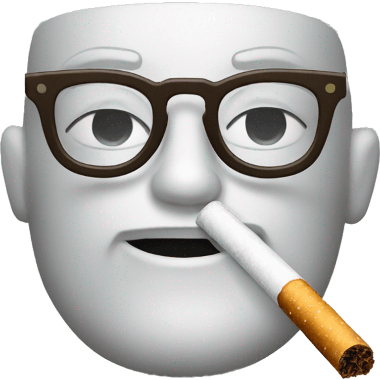 Emoji with glasses and cigarette  emoji