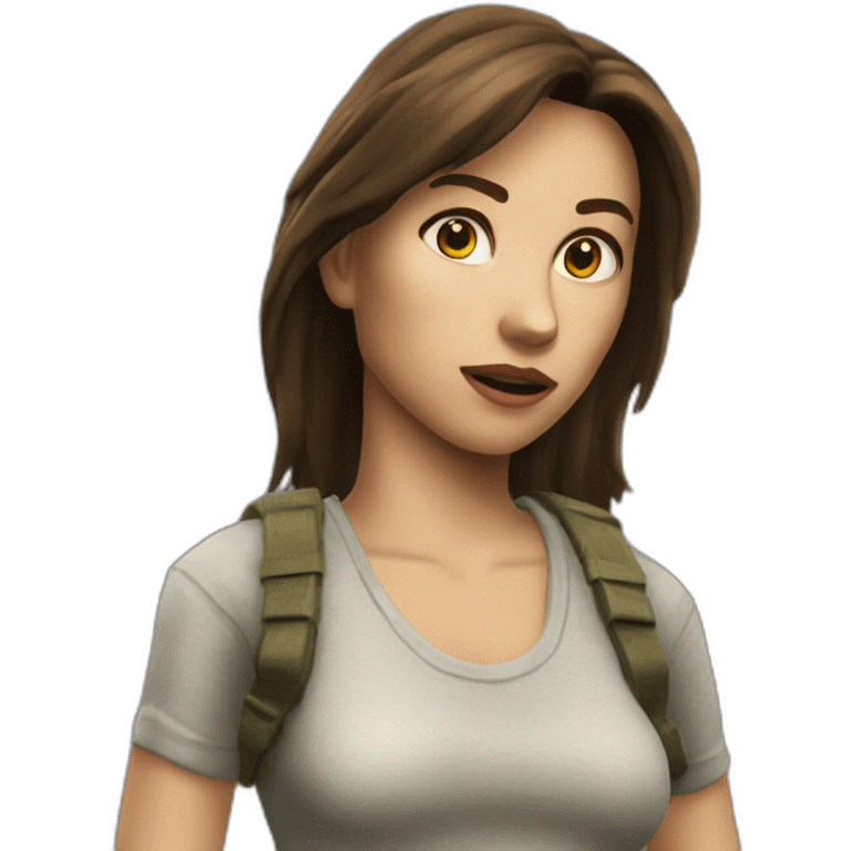 lara craft photo realistic emoji