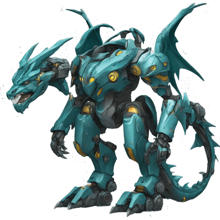 Mecha Dragon full body emoji