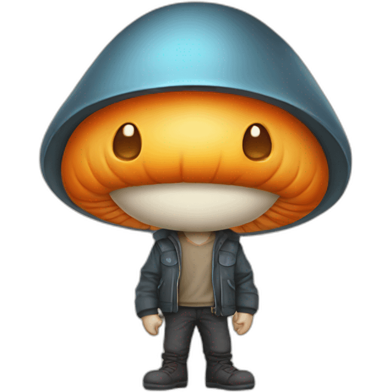 orange mushroom head chibi character emoji