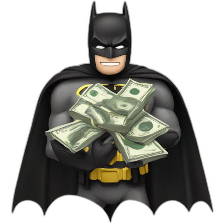 Batman with cash emoji