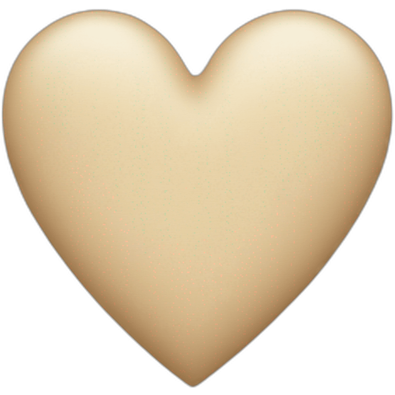 Beige colour heart emoji