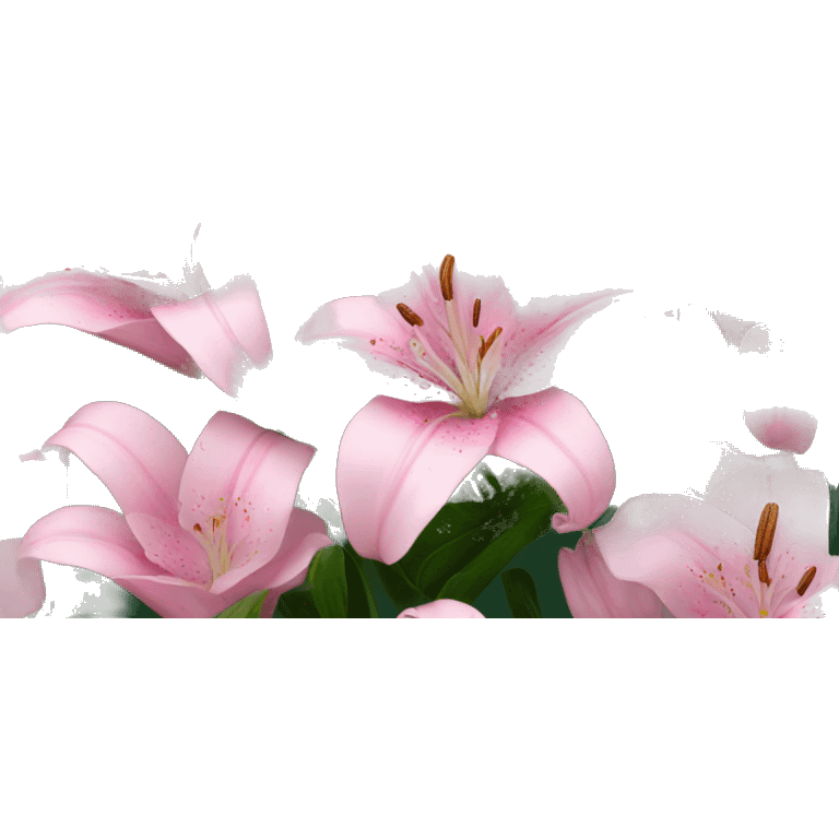 lily flowers pink emoji