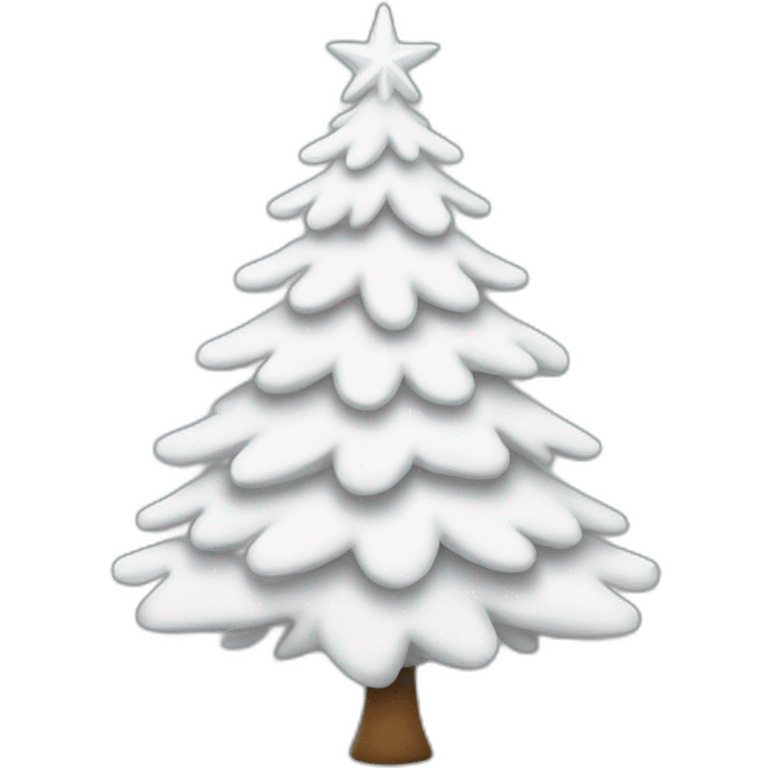 white Christmas tree emoji