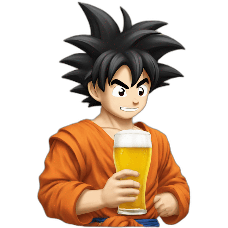 Son goku drank beer emoji