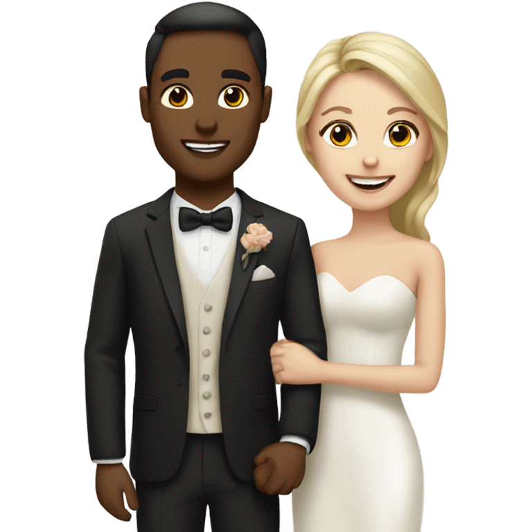 Fair skin color couple marry emoji