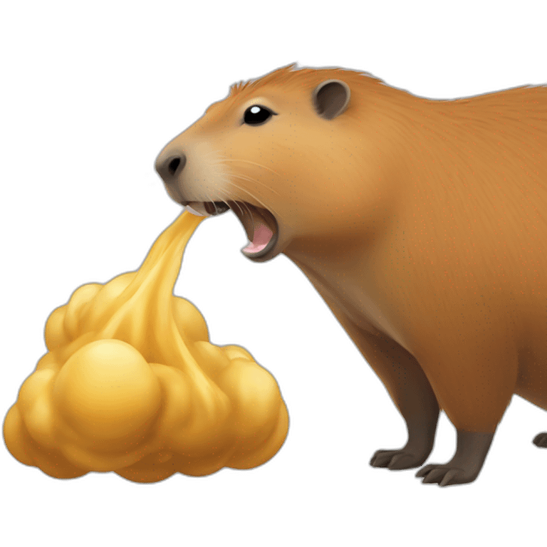 Capybara farting emoji