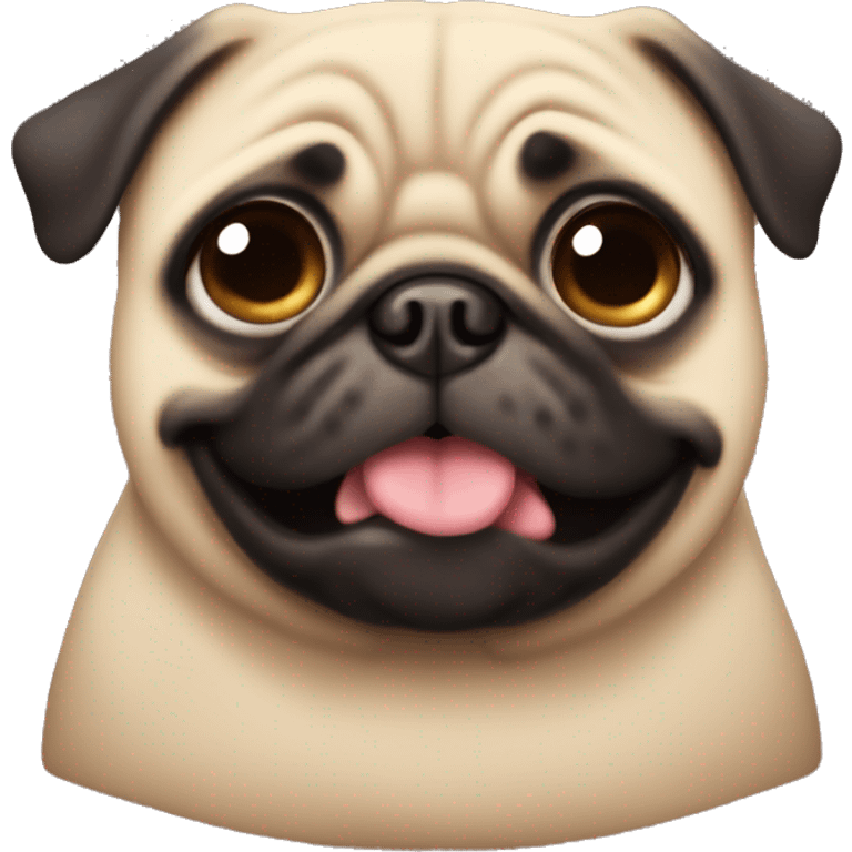 cute fat pug emoji