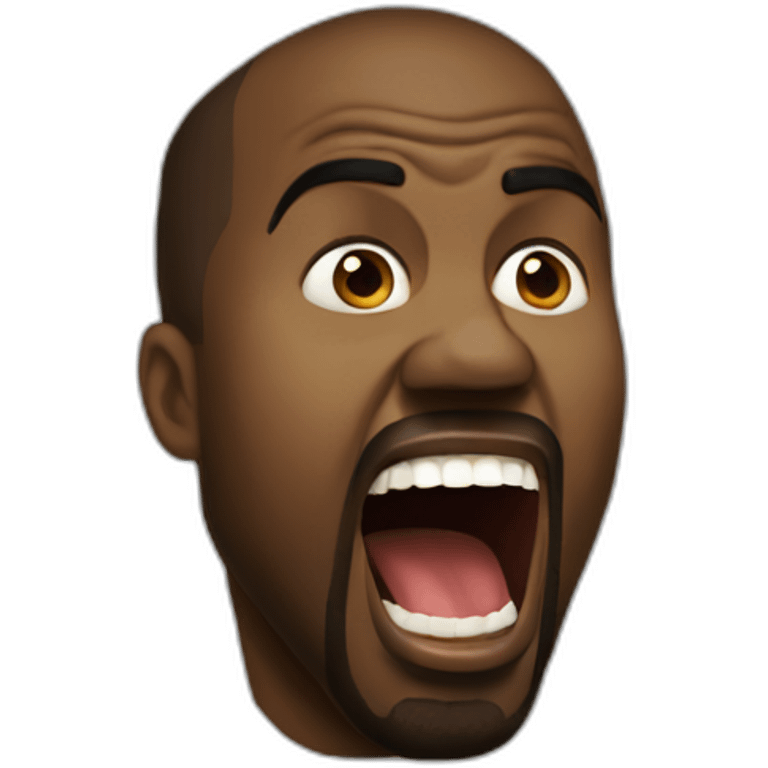 Kanye-west-scream-sideways emoji