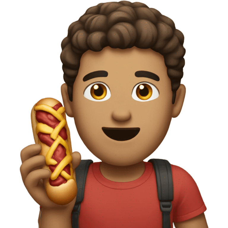 Tyler from my contacts with a hotdog emoji