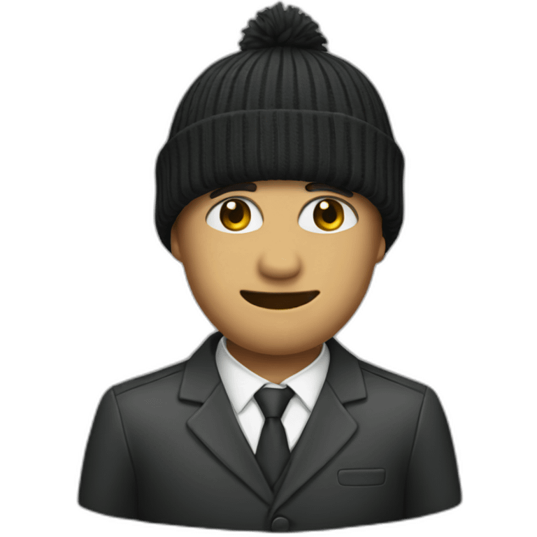 suit beanie emoji