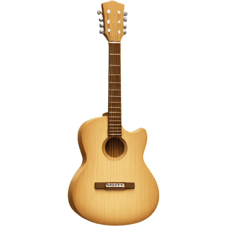 Light wood classic guitar emoji