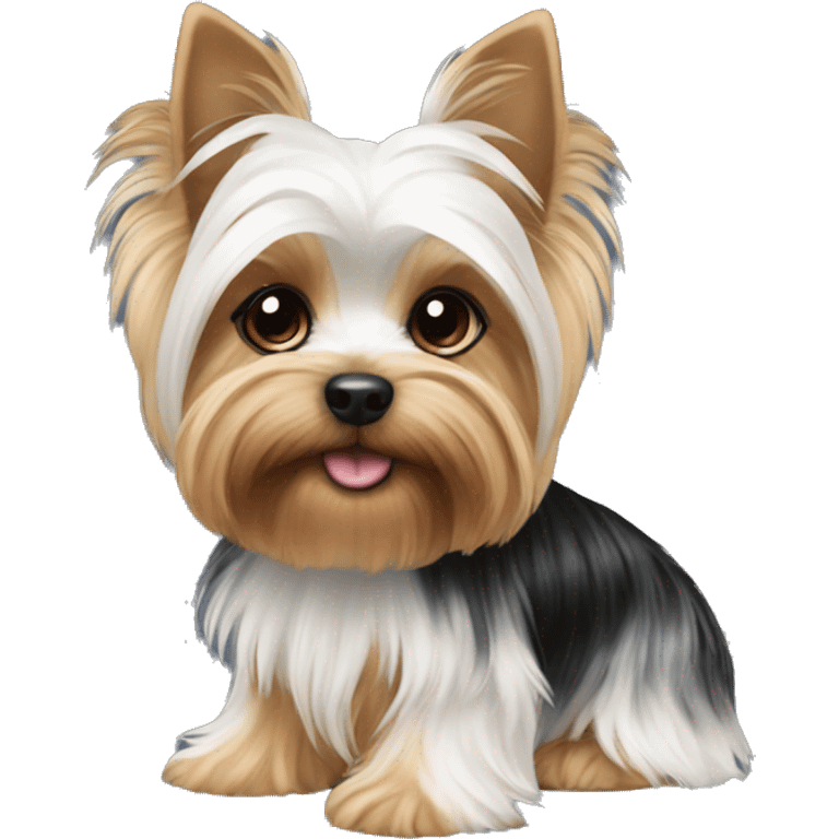 White and black yorkie  emoji