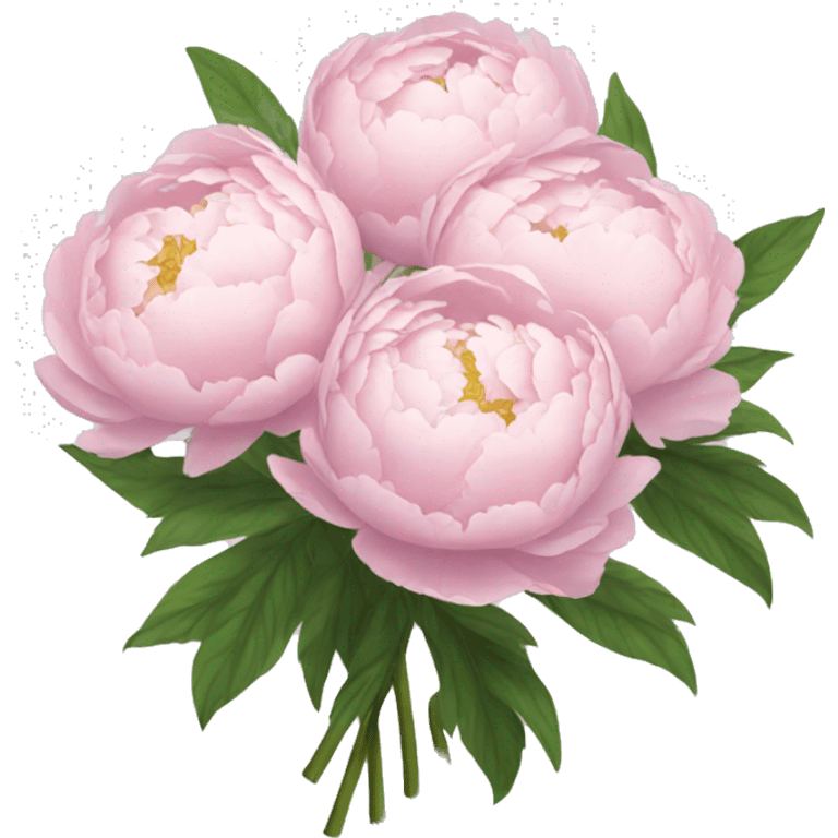 Bouquet of light pink peonies emoji