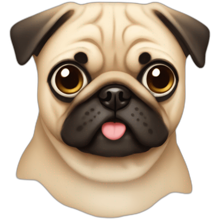 cara de un pug cafe emoji