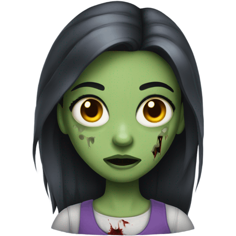 girl zombie with dark hair emoji