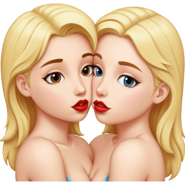 Girl kiss girl  emoji