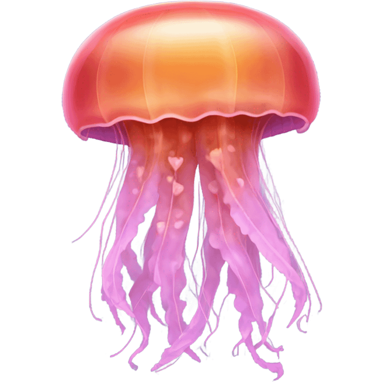 Jellyfish with hearths emoji