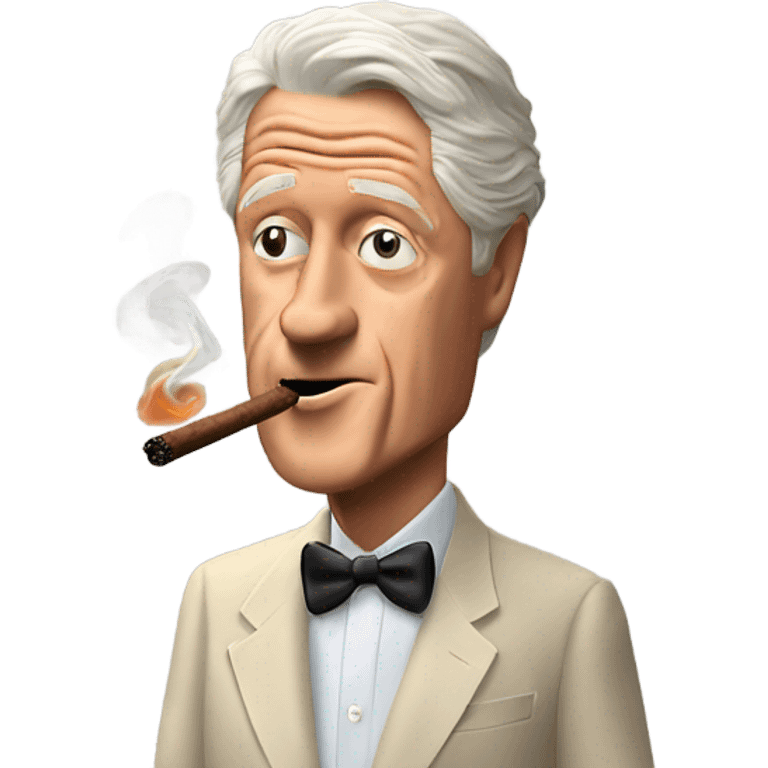 Bill Clinton smoking a cigar ￼ emoji