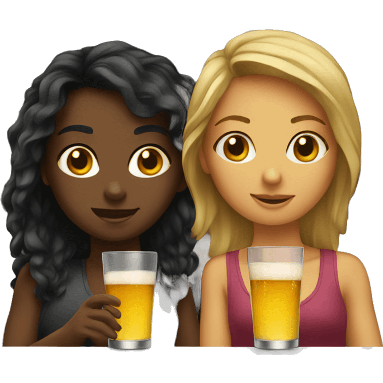 Two girls at the bar emoji