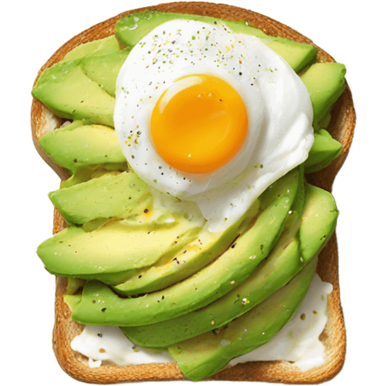 avocado toast with egg emoji