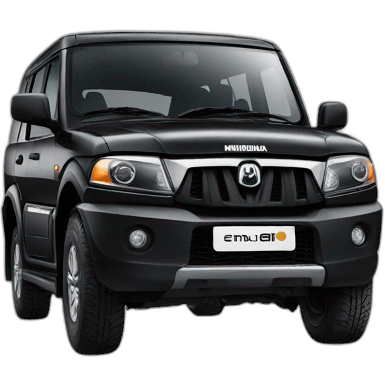 Mahindra black Scorpio emoji