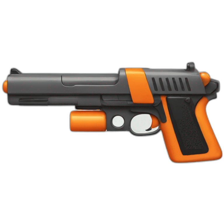 Toy Gun sideways with orange muzzle emoji