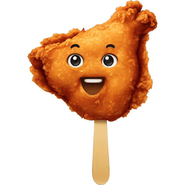 fried chicken with bbq emoji