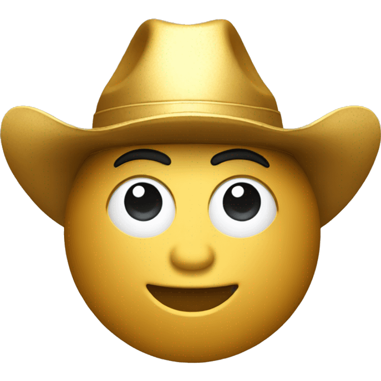 gold medal with a cowboy hat emoji