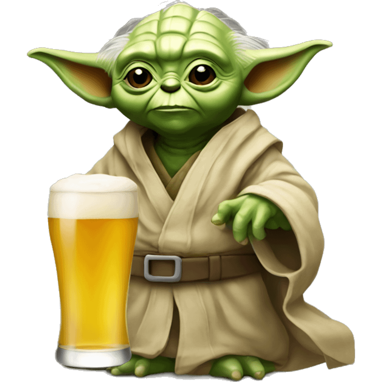 Yoda qui boit une bière  emoji