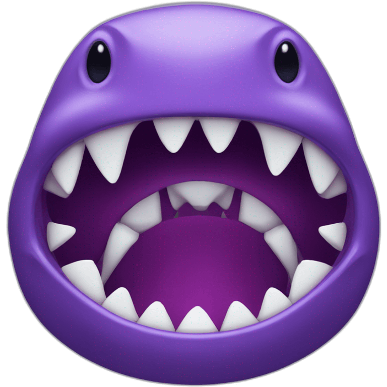 anthropmorphic purple shark face emoji