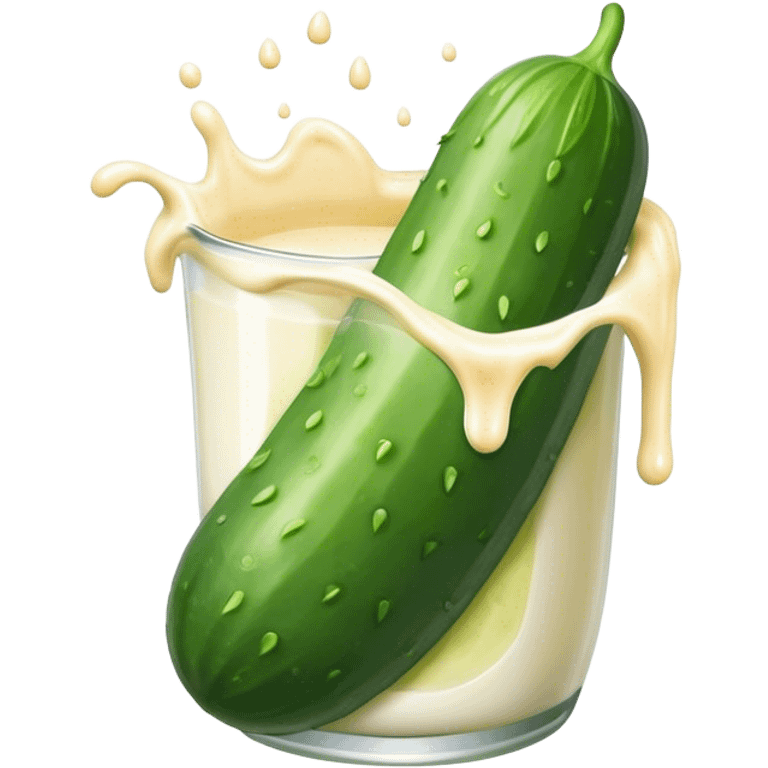 Cucumber in milk emoji
