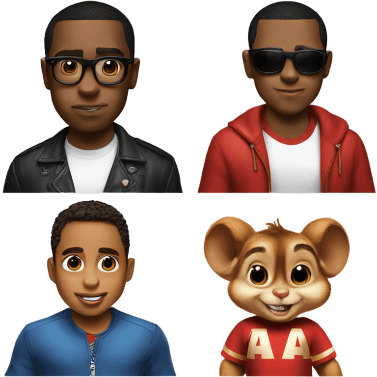 P Diddy and Alvin the Chipmunk emoji