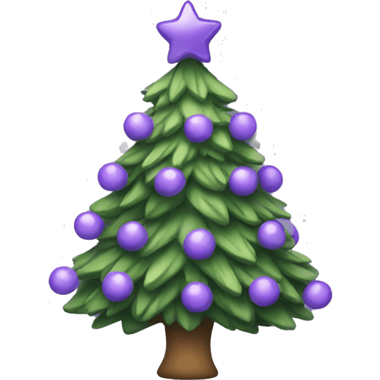 Christmas tree with lavender decorations  emoji