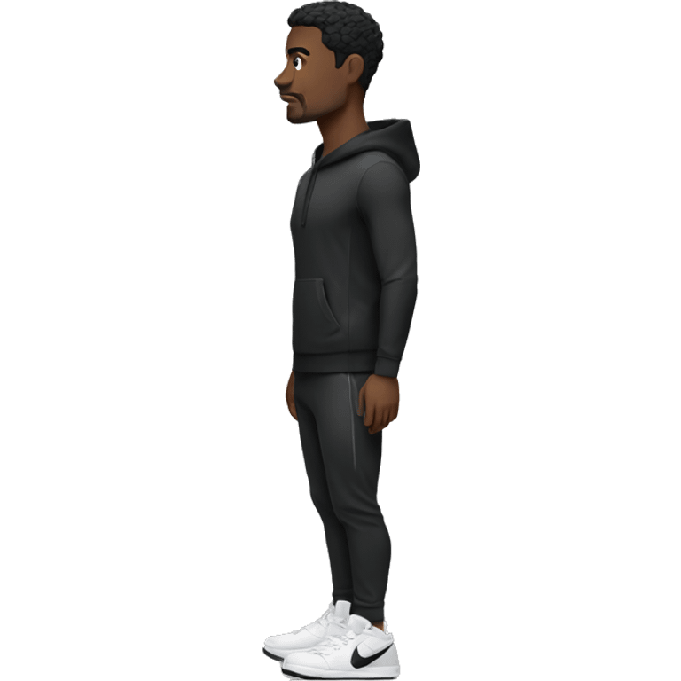 man full body, black nike tech emoji