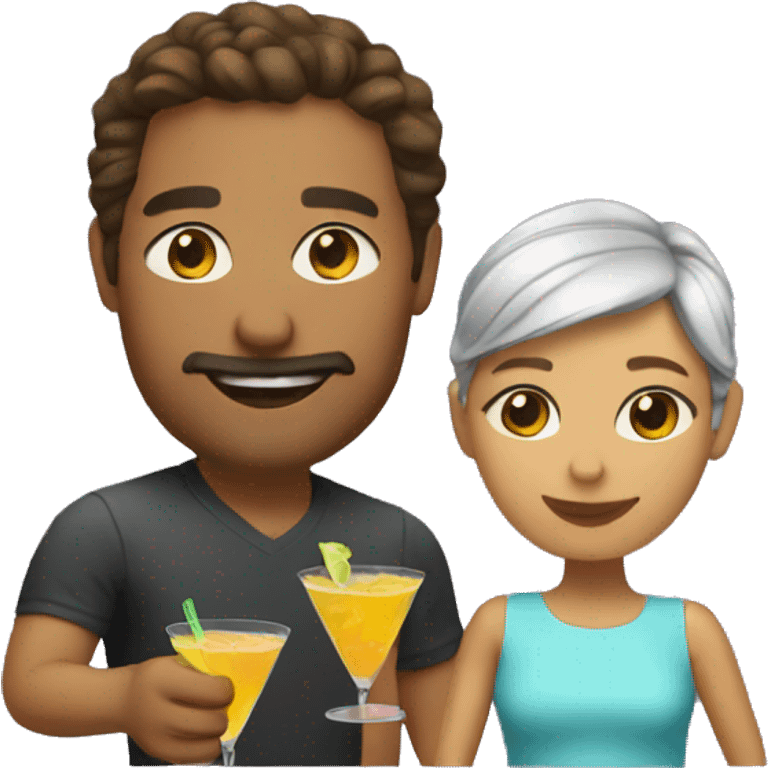 Couple having a cocktail  emoji