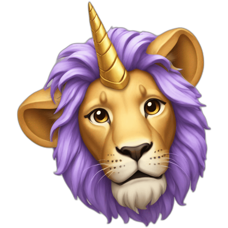 Lion with a unicorn horn emoji