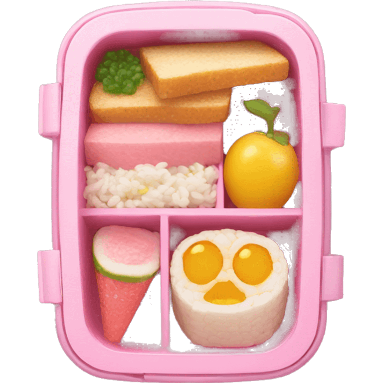 Light pink bento box open emoji