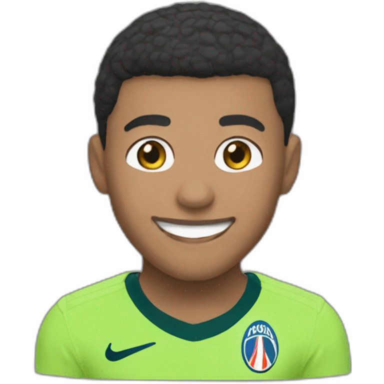 kylian mbappe, close up, smiling emoji