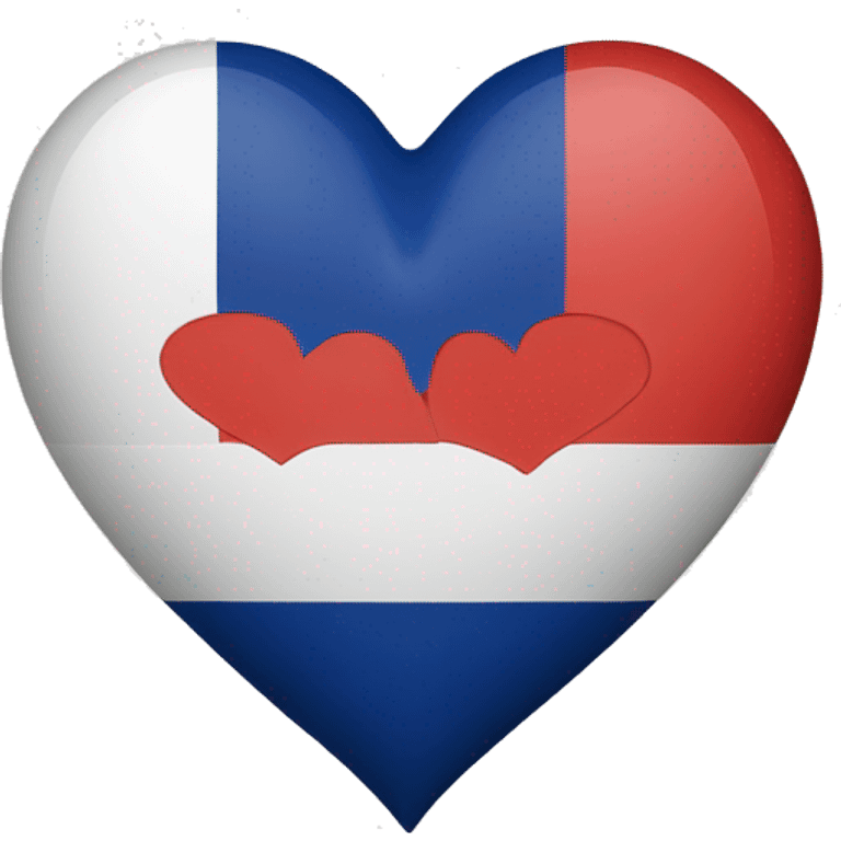 heart but there is a french flag inside emoji