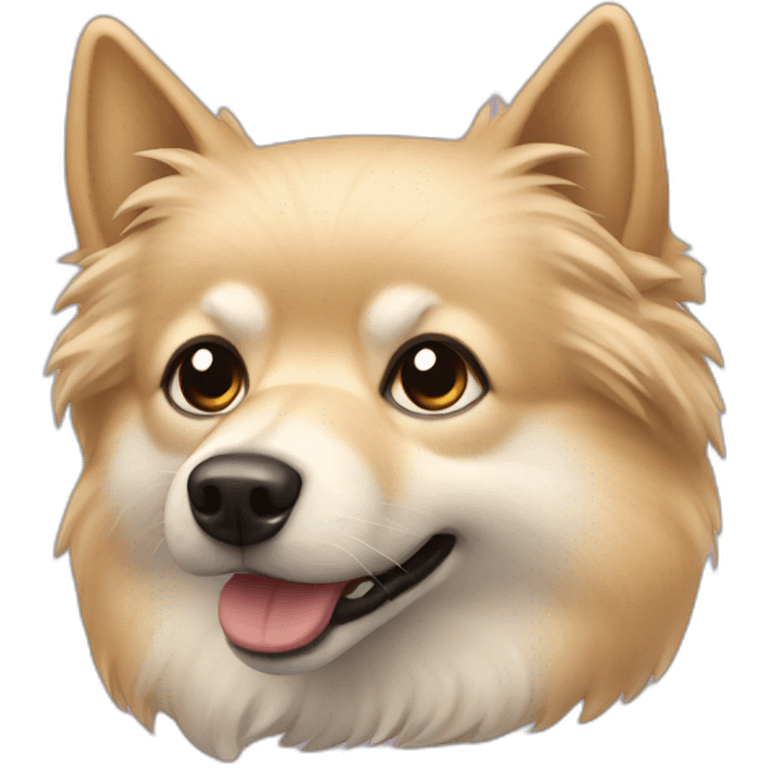 beige spitz dog emoji