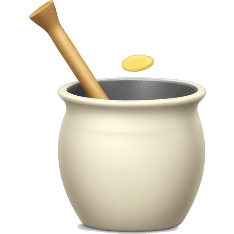 waxing pot with wax and stick emoji