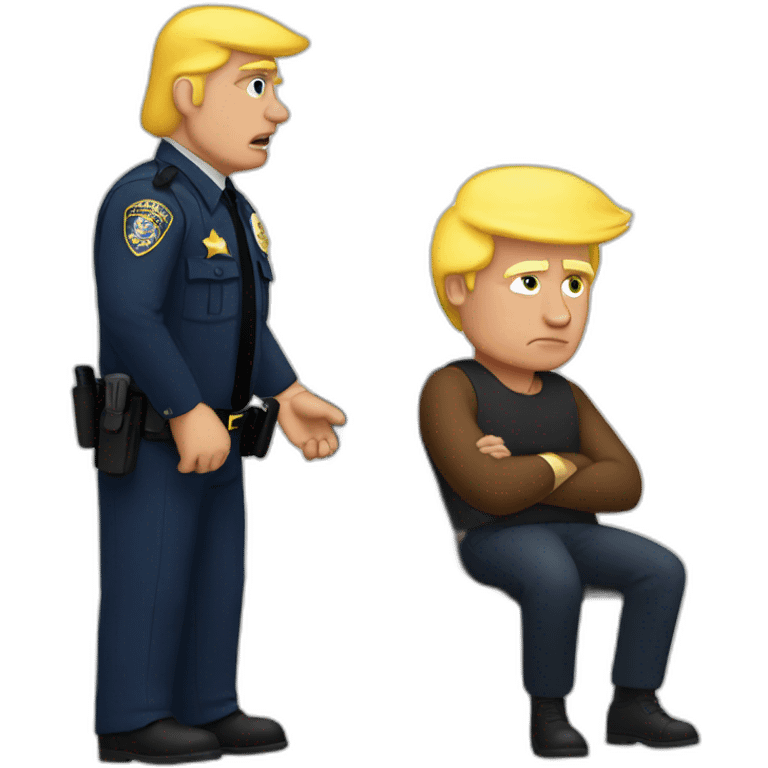 trump-getting-arrested emoji