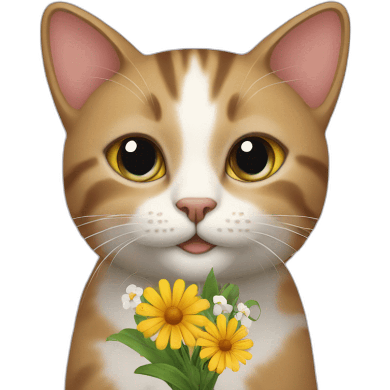 cat with flowers emoji